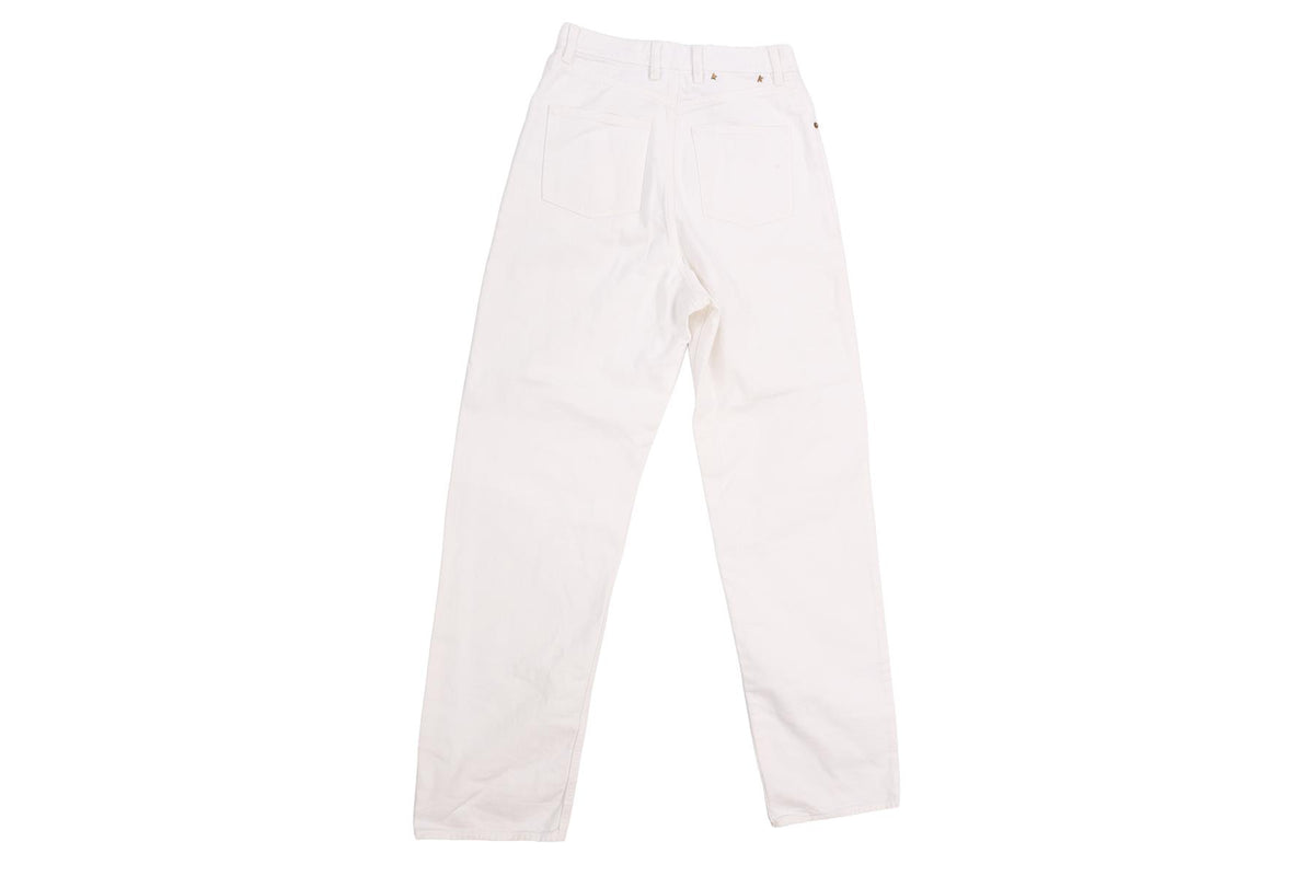 GOLDEN GOOSE DELUXE BRAND WHITE HIGH RISE STRAIGHT LEG JEANS W27 UK 8-10