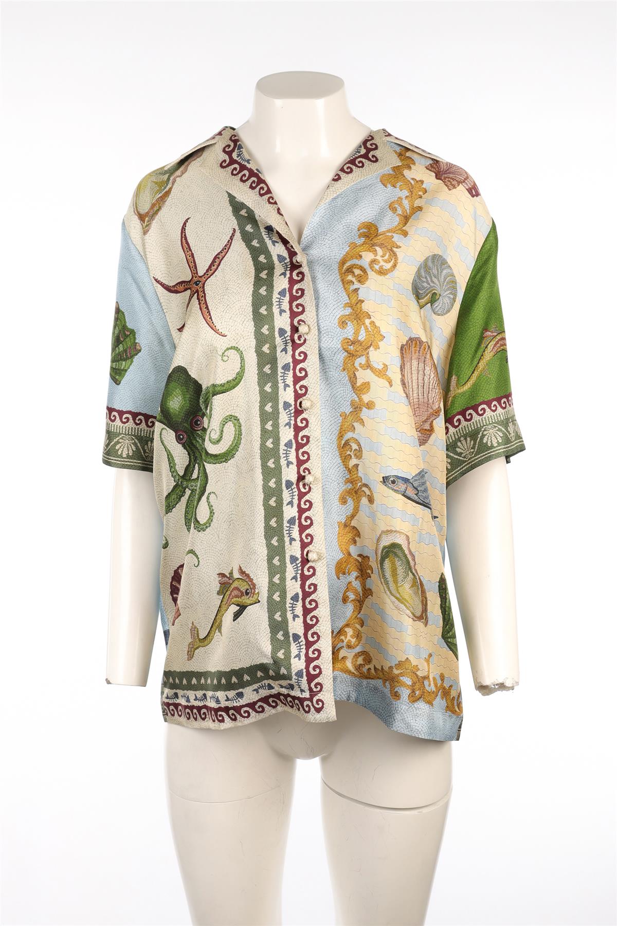 ALÉMAIS MULTI SILK SHIRT UK 10