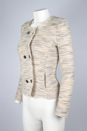 ISABEL MARANT CREAM WOOL JACKET FR 36 UK 8