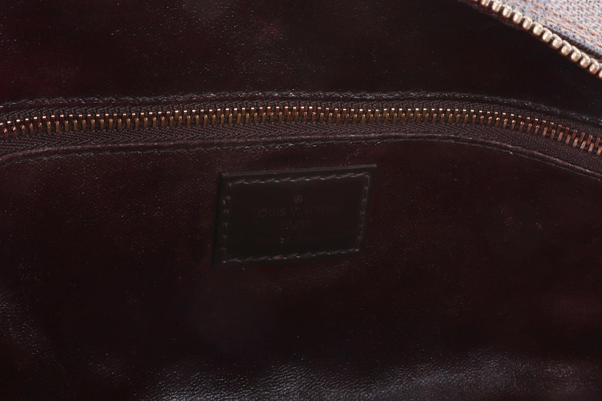 LOUIS VUITTON BROWN 2013 TROUSSE TOILETTE 25 DAMIER EBENE COSMETICS POUCH