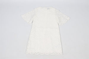 DOLCE & GABBANA WHITE KIDS GIRLS LACE DRESS 7-8 YEARS