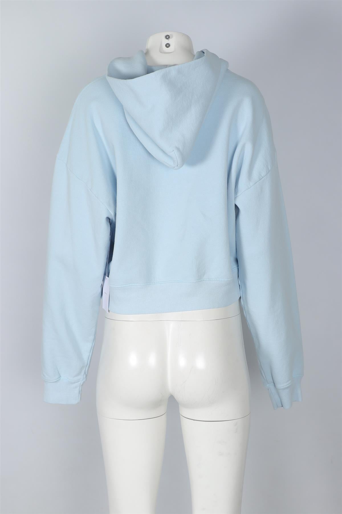 SPORTY & RICH BLUE COTTON SWEATSHIRT MEDIUM