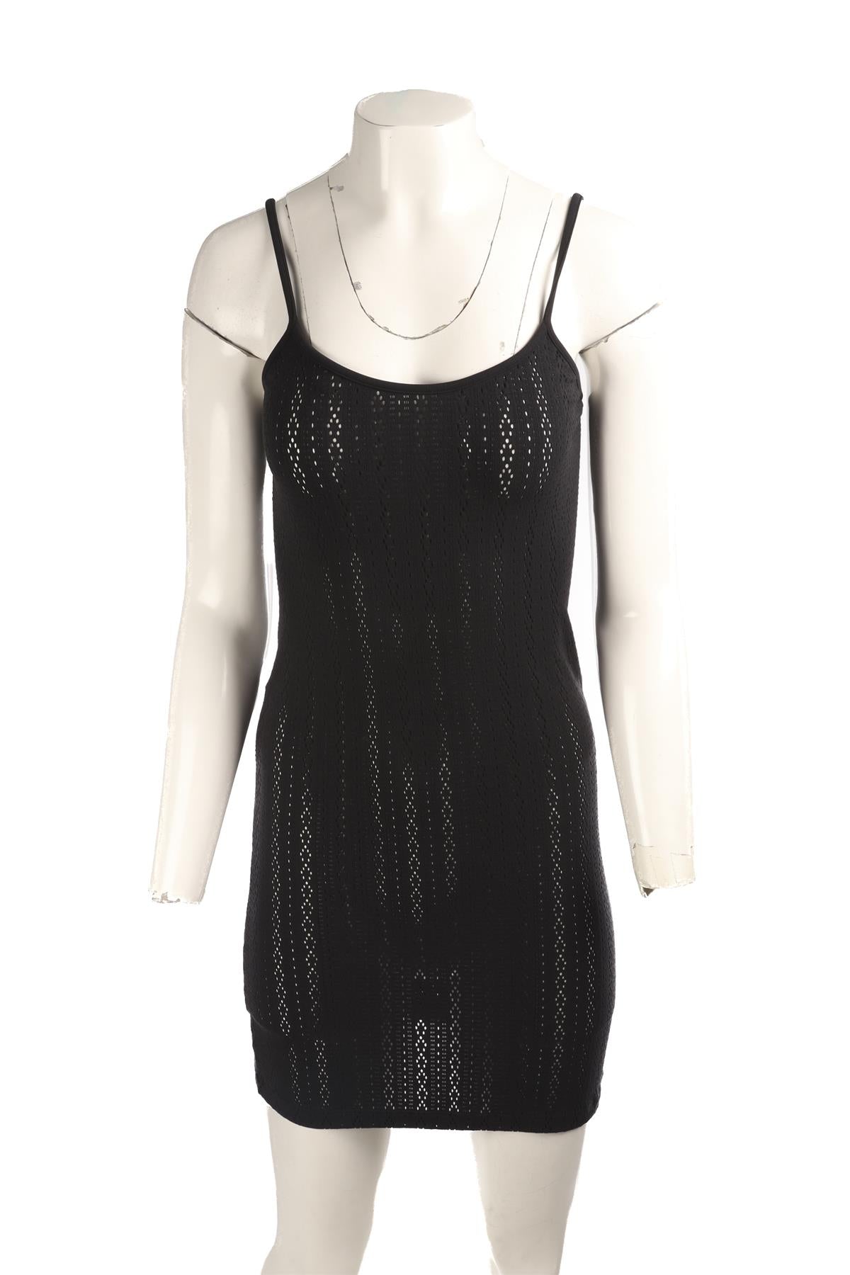 FENDI BLACK JERSEY MINI DRESS SMALL