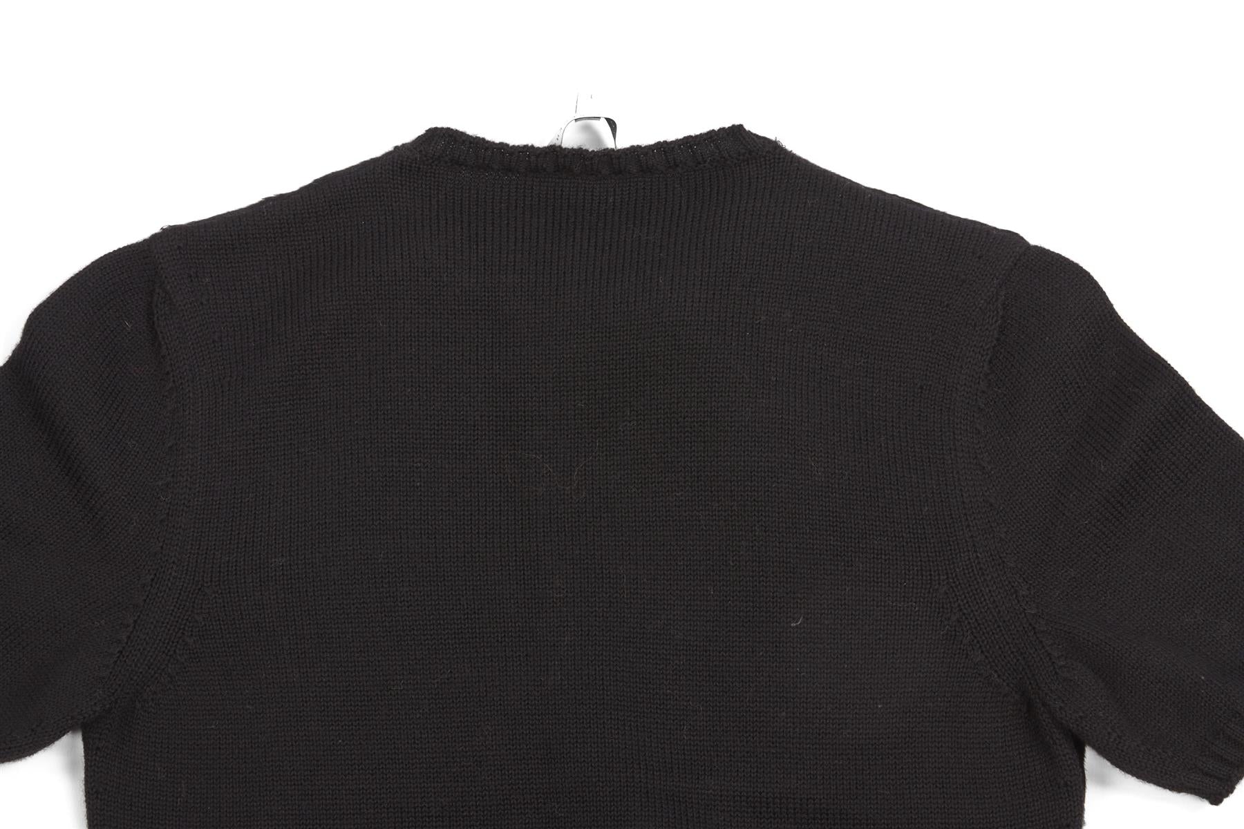 VICTORIA BECKHAM BLACK WOOL SWEATER UK 6