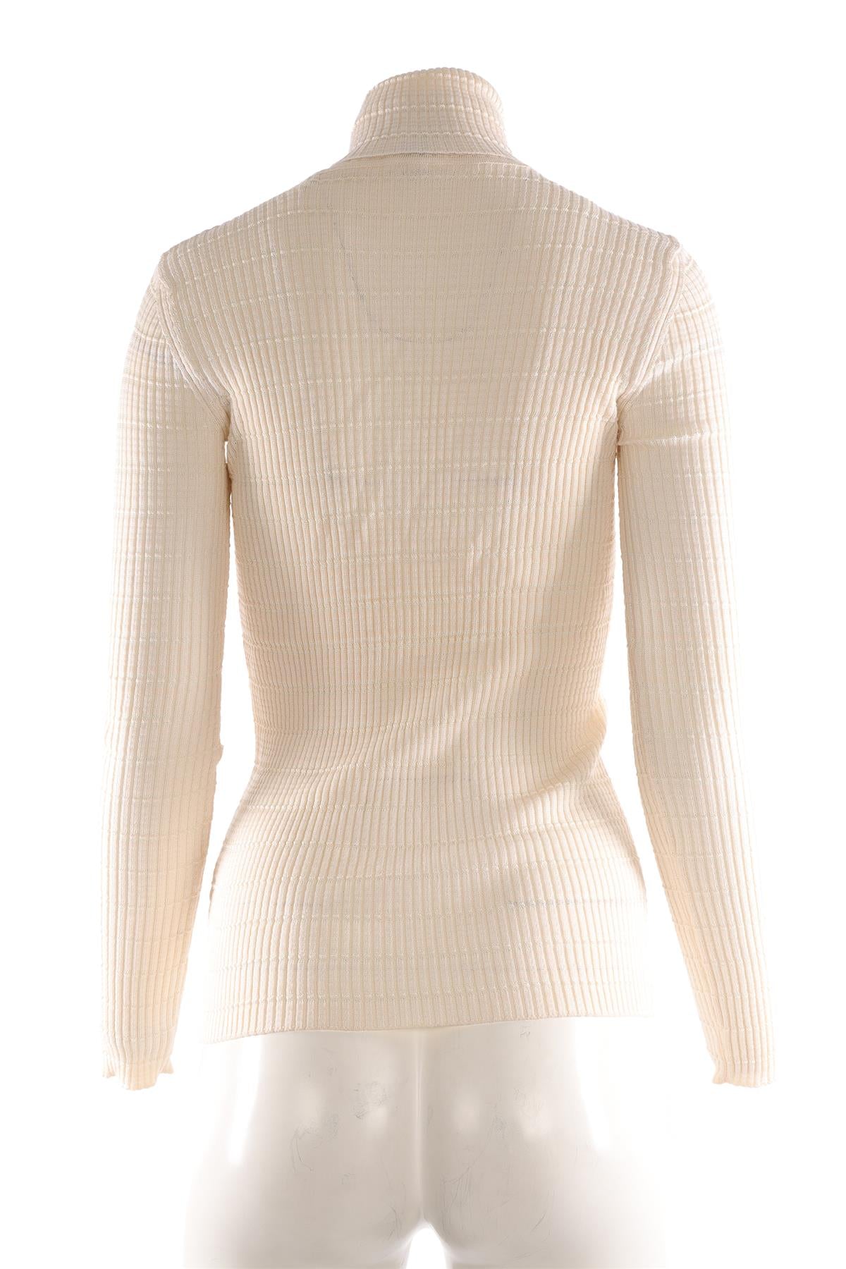 M MISSONI CREAM KNIT SWEATER XSMALL