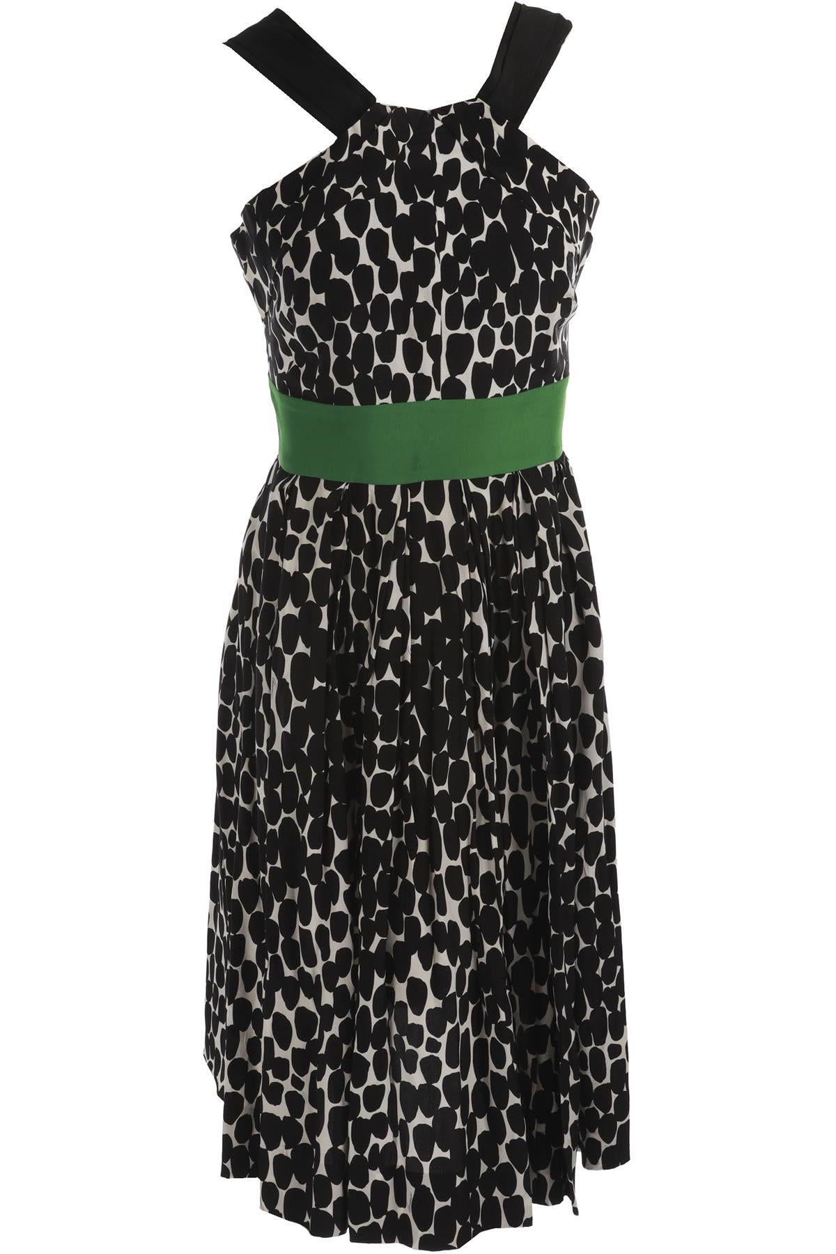 GUCCI BLACK 2007 SILK MIDI DRESS IT 40 UK 8