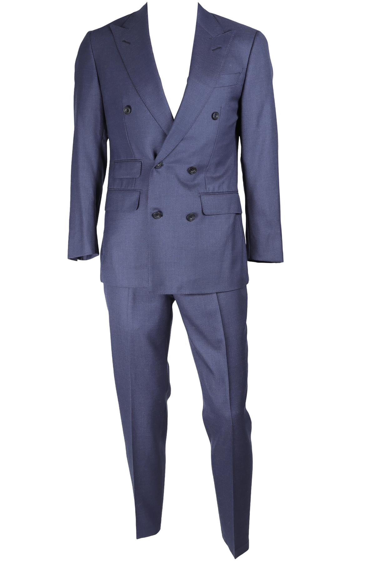 THOM SWEENEY NAVY MEN'S WOOL TWO PIECE SUIT SMALL