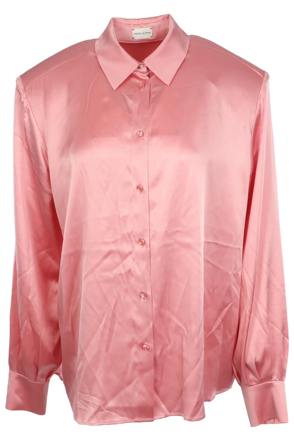 MAGDA BUTRYM PINK SILK SHIRT FR 36