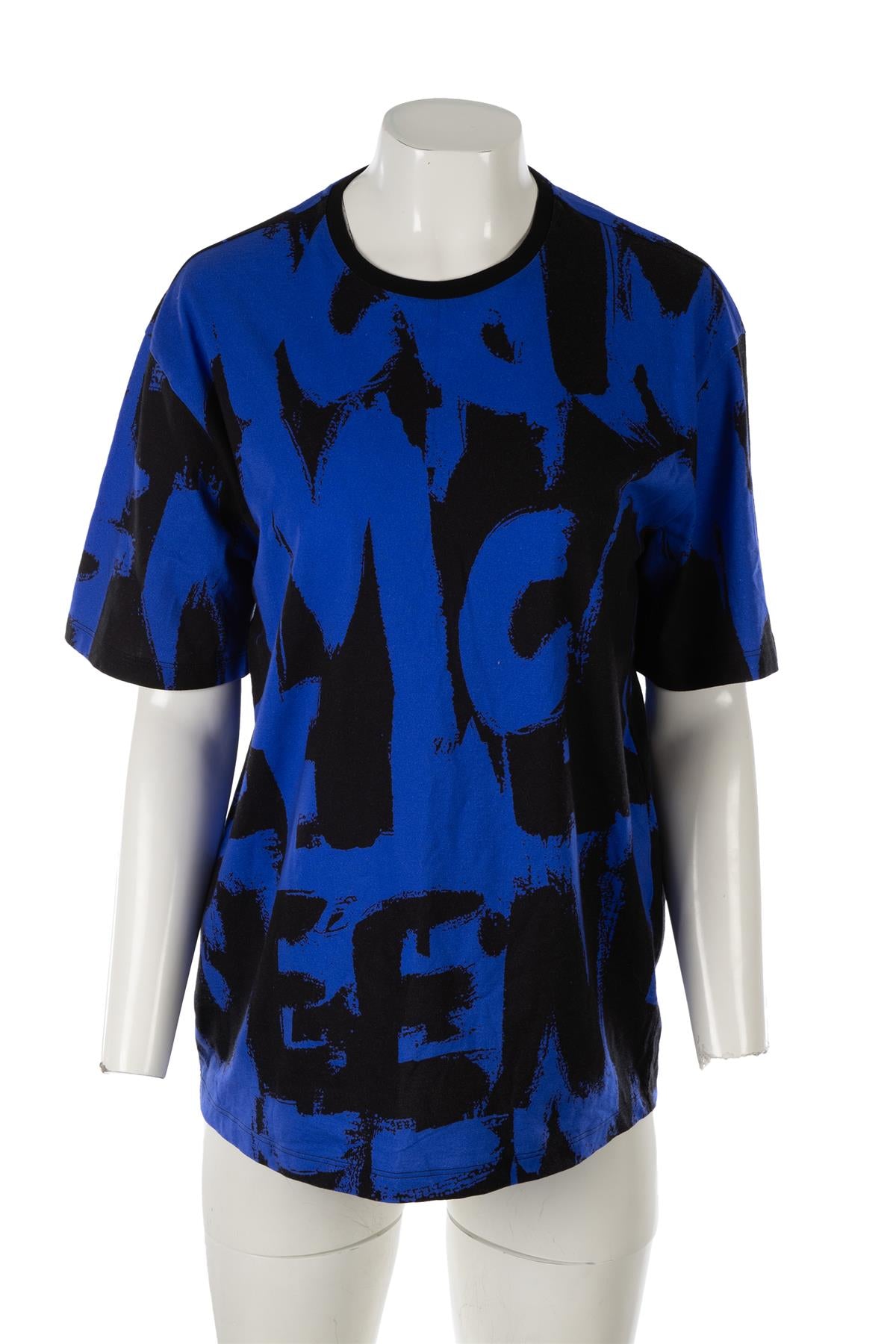 ALEXANDER MCQUEEN BLUE COTTON T-SHIRT IT 42