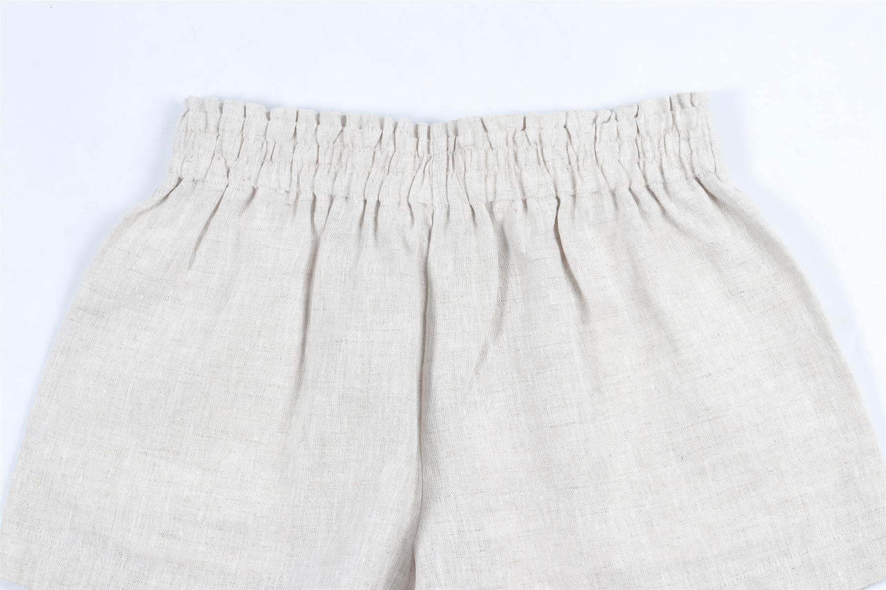 REFORMATION BEIGE LINEN SHORTS XSMALL