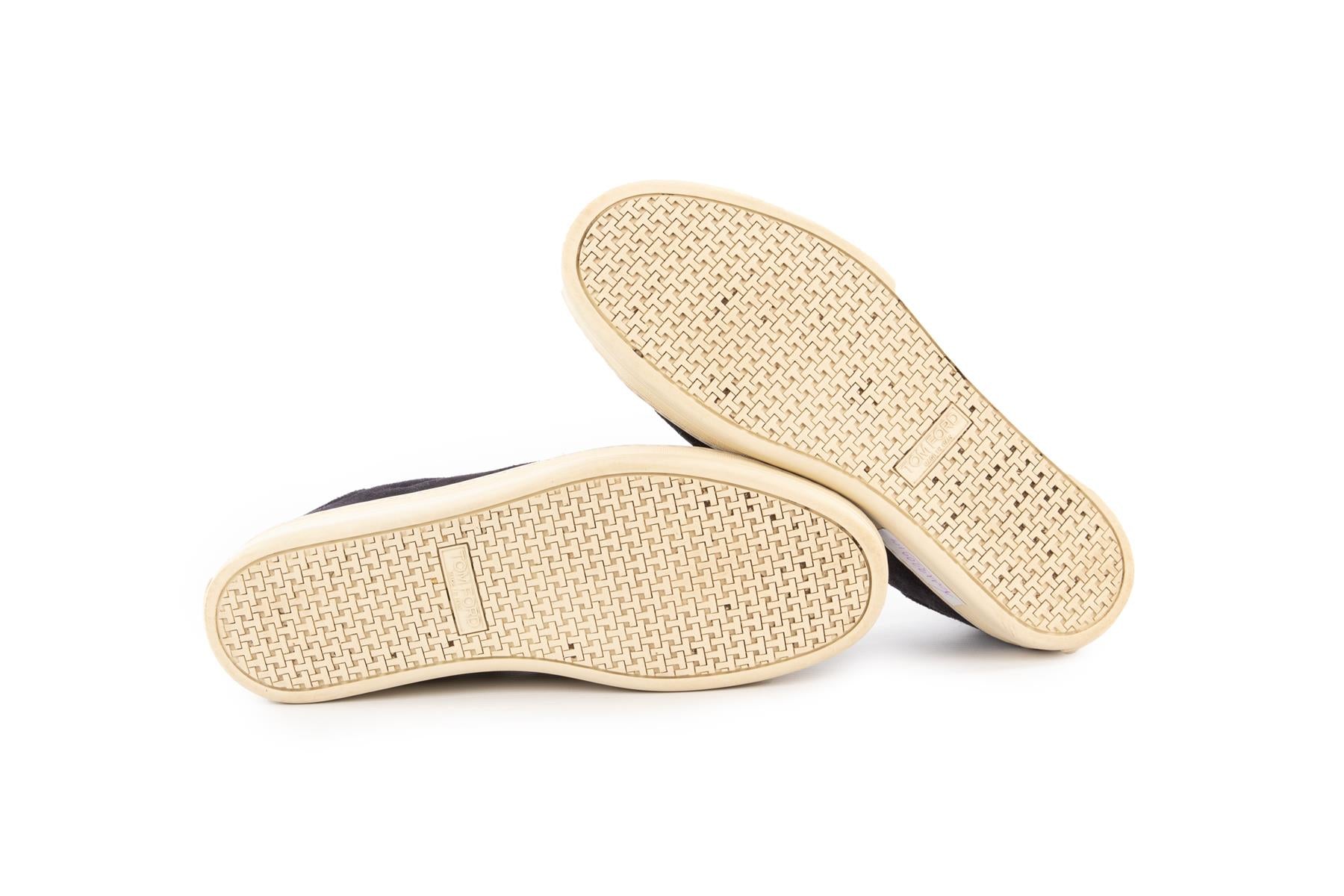 TOM FORD NAVY MEN'S SUEDE SNEAKERS UK 8.5 EU 42.5 US 9.5