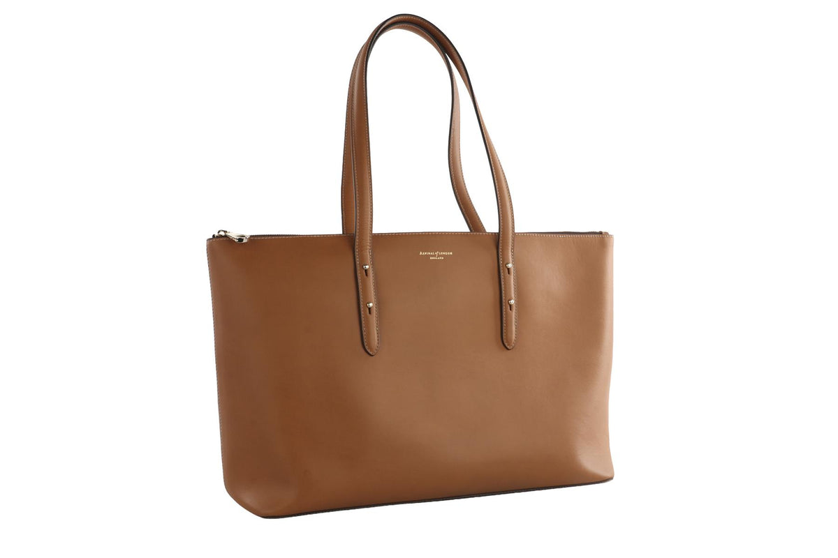 ASPINAL OF LONDON TAN REGENT LEATHER SHOULDER BAG