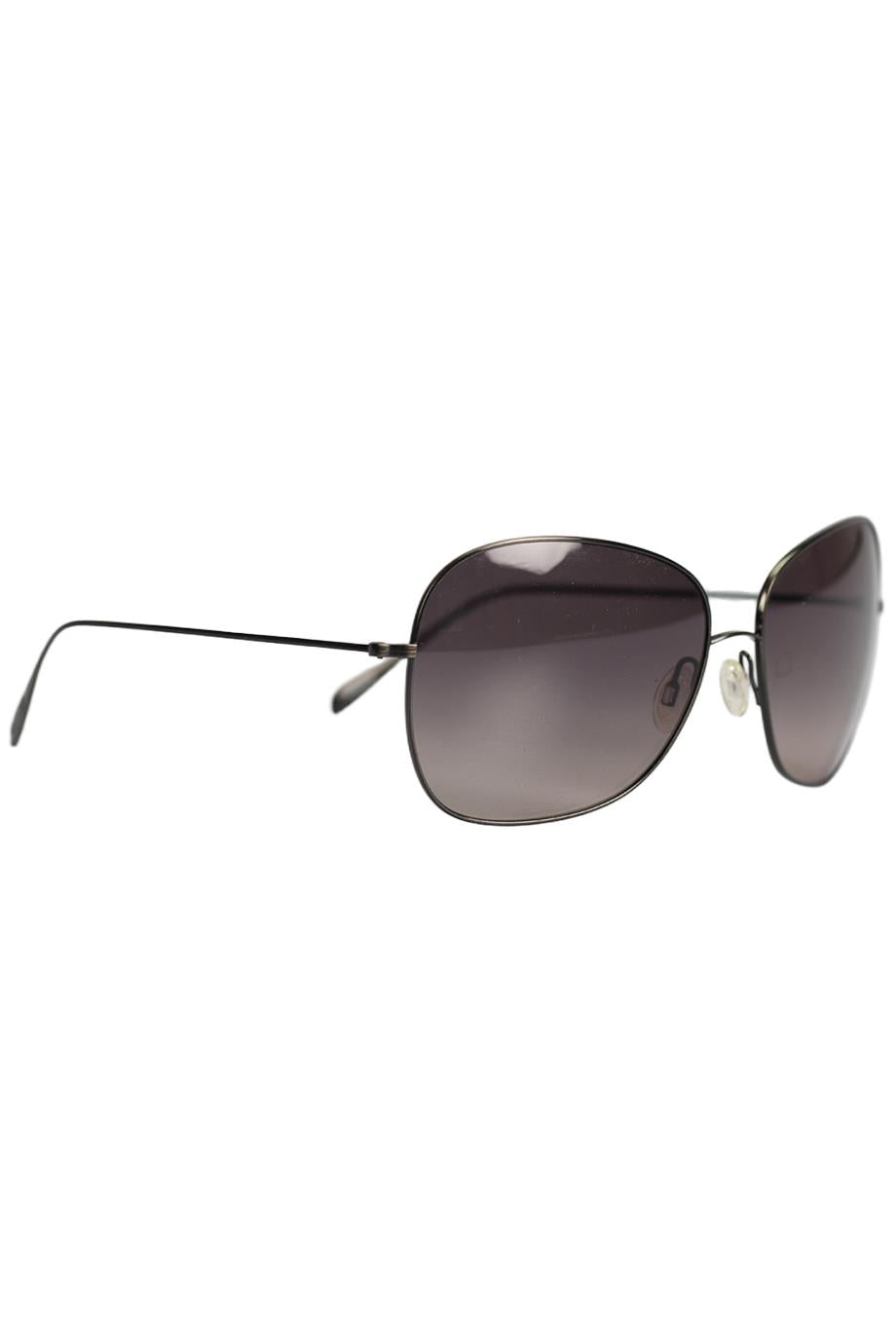 OLIVER PEOPLES SQUARE FRAME METAL SUNGLASSES