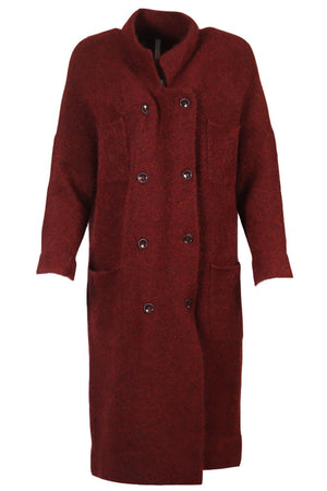 SOYER MOHAIR AND WOOL BLEND COAT SMALL