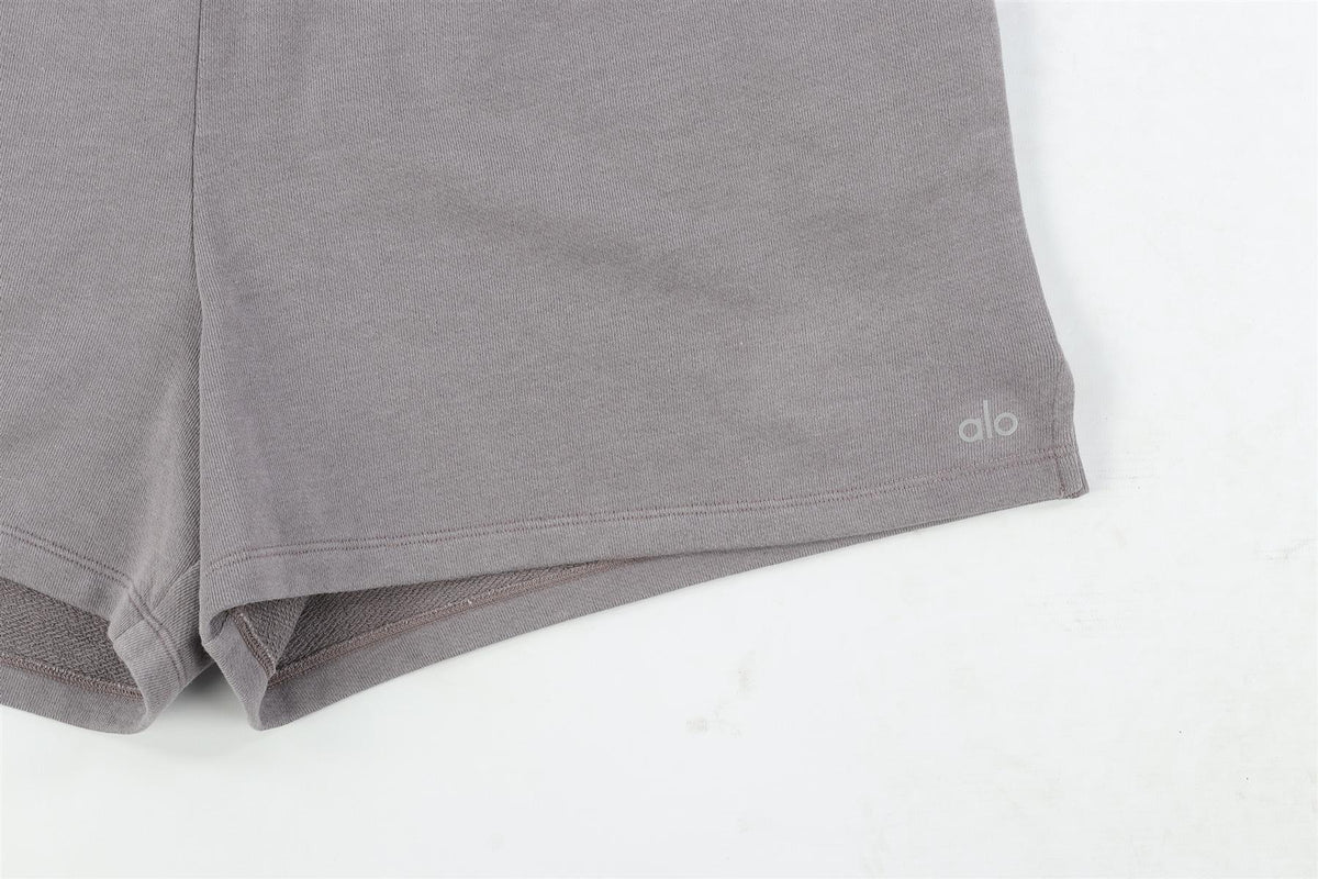 ALO YOGA PURPLE COTTON SHORTS LARGE