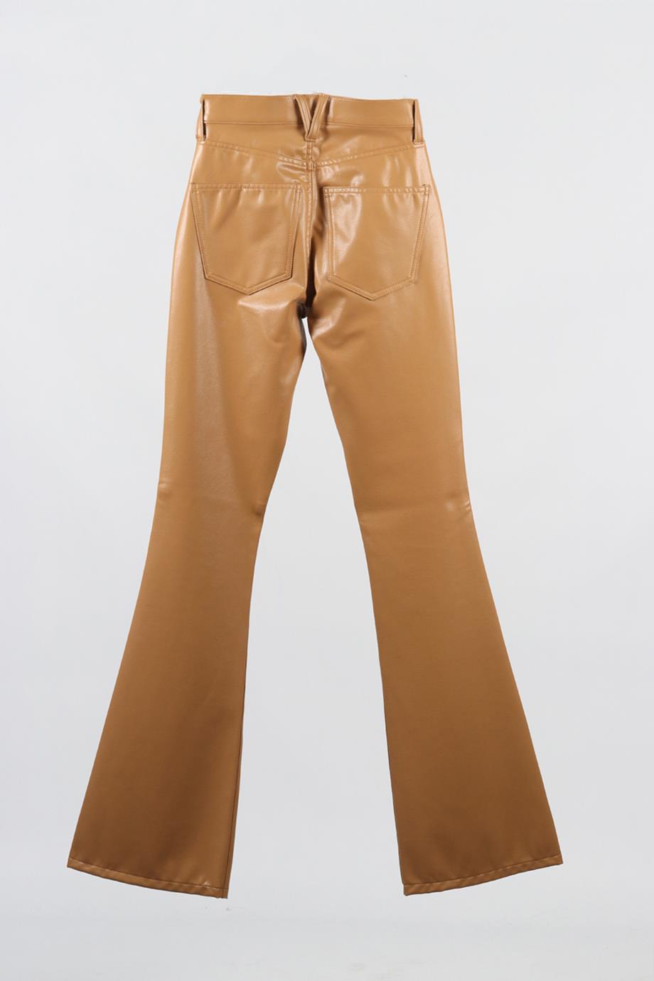 VERONICA BEARD FAUX LEATHER FLARED PANTS W24 UK 6