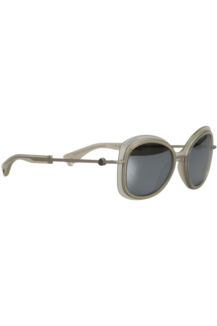 MONCLER SQUARE FRAME METAL SUNGLASSES
