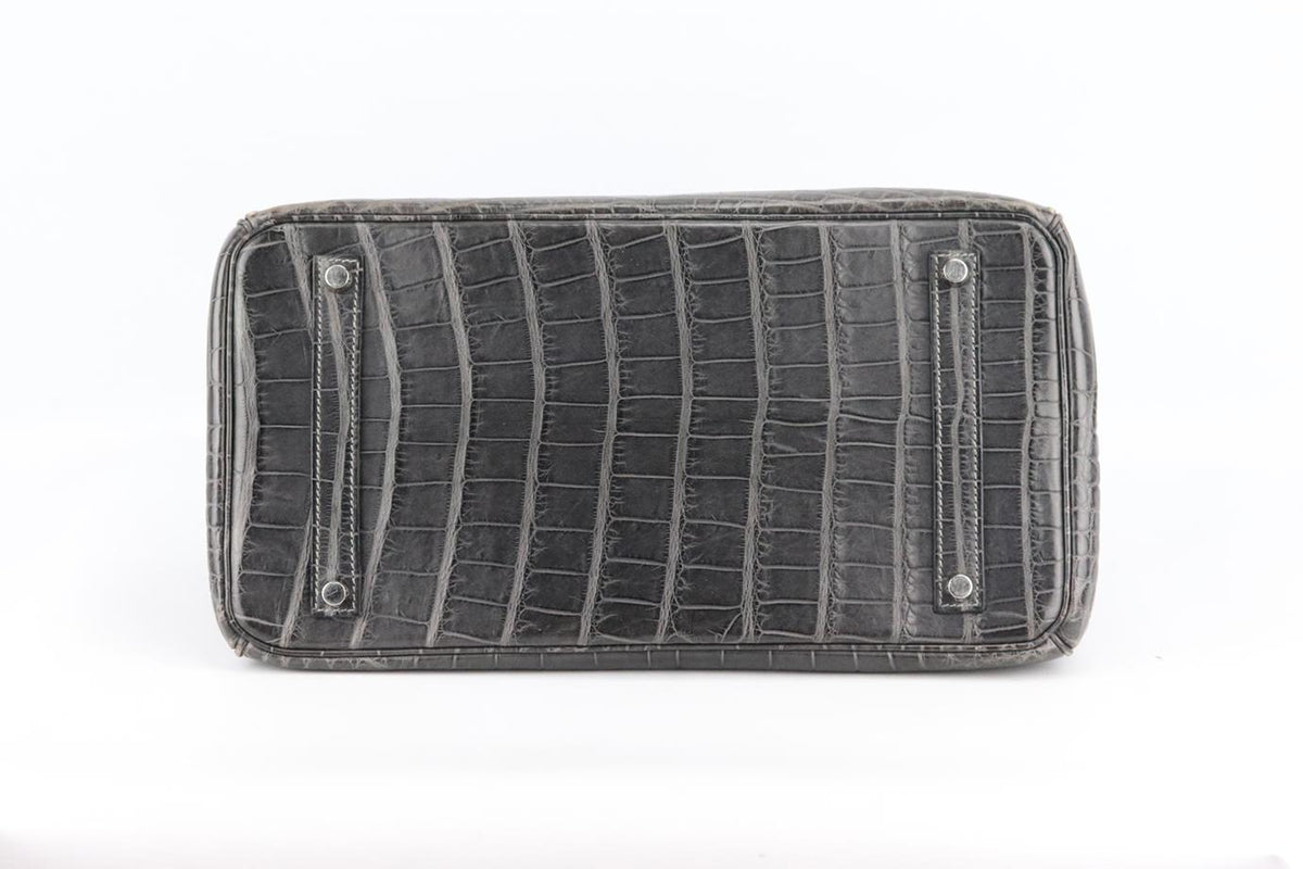 HERMÈS 2010 BIRKIN 35CM MATTE ALLIGATOR MISSISSIPPIENSIS LEATHER BAG