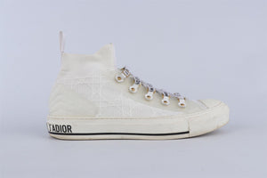 CHRISTIAN DIOR WHITE WALK'N'DIOR KNIT SNEAKERS EU 41 UK 8 US 11