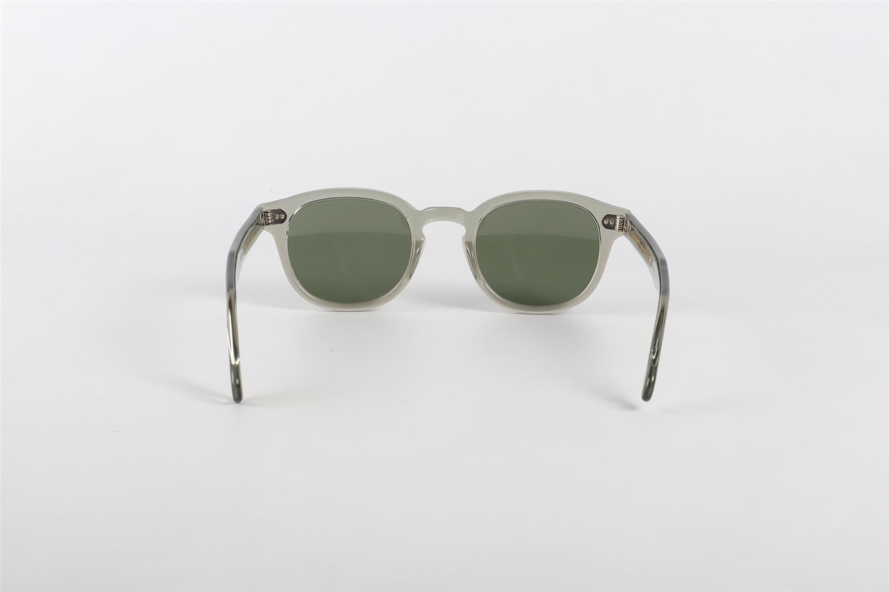 MOSCOT GREEN ROUND FRAME ACETATE SUNGLASSES