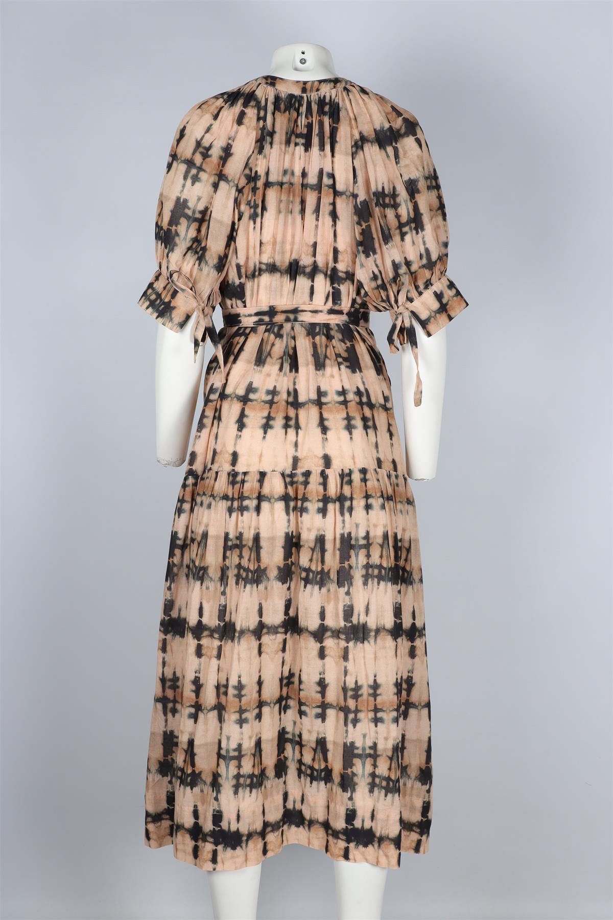 ULLA JOHNSON BEIGE COTTON MAXI DRESS LARGE