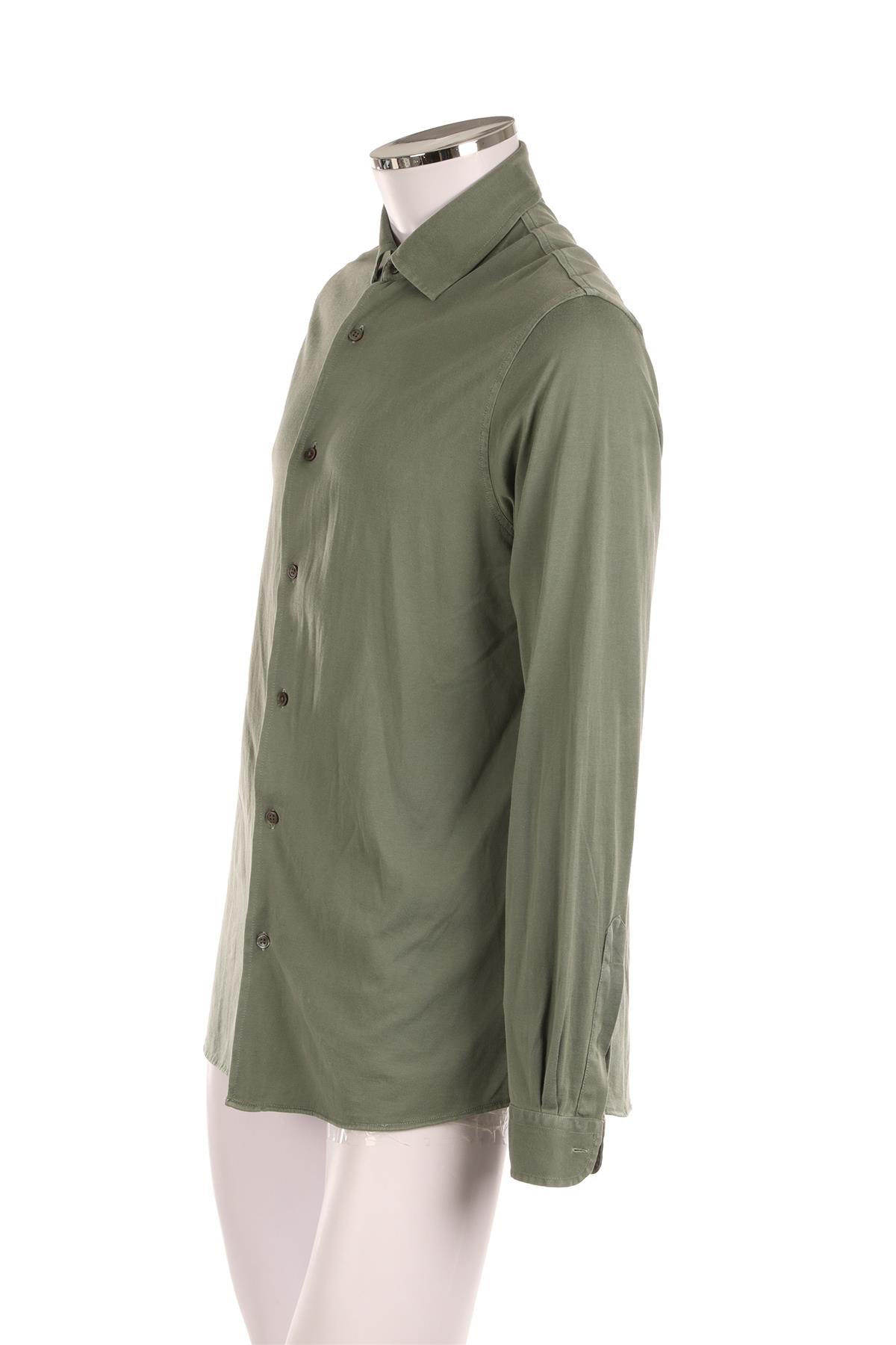 THOM SWEENEY GREEN MEN'S COTTON SHIRT XLARGE