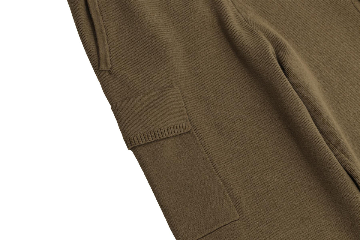 ALO YOGA GREEN COTTON WIDE LEG PANTS MEDIUM