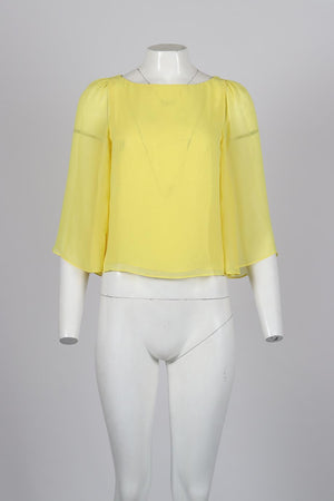 ALICE AND OLIVIA CREPE TOP XSMALL