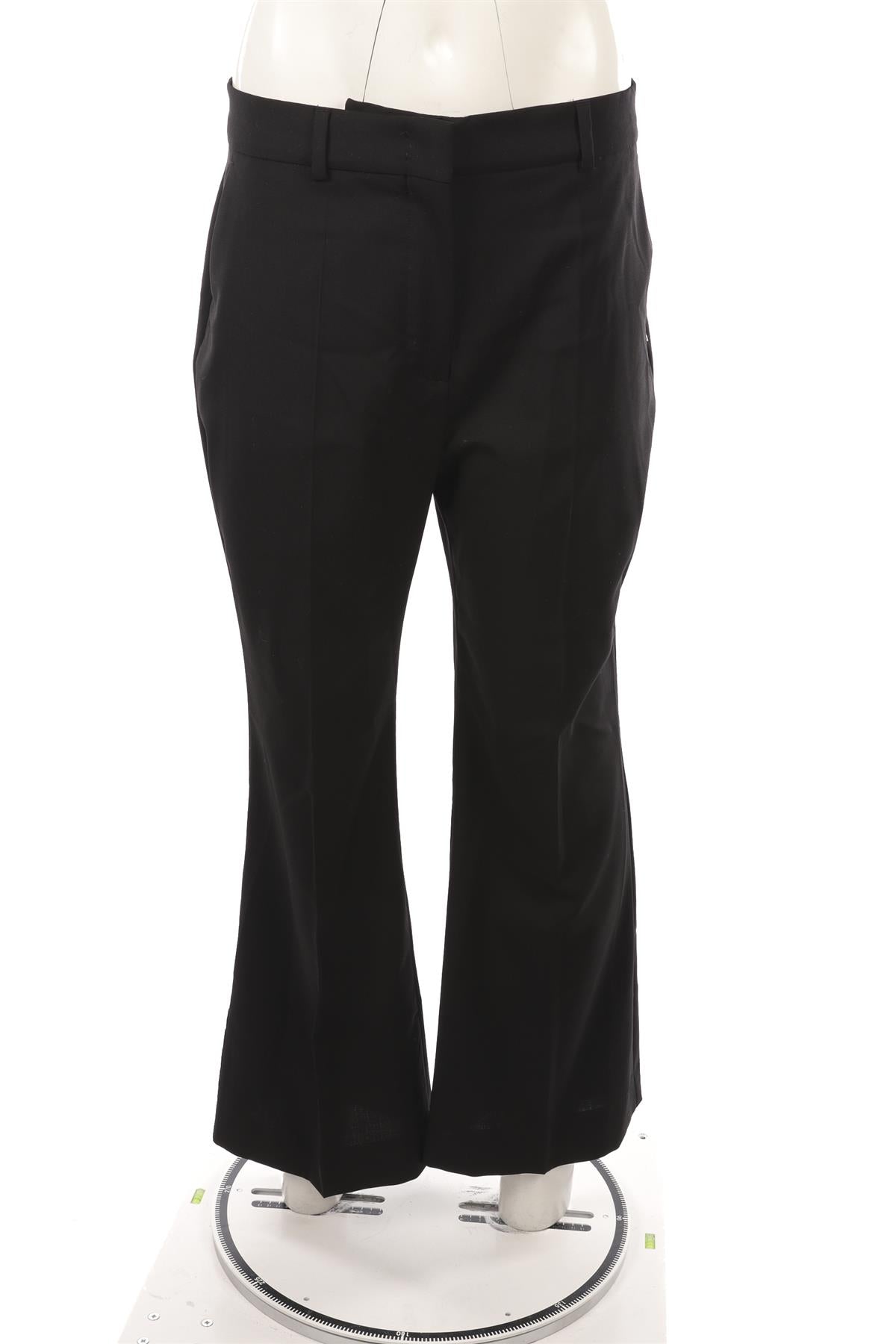 SPORTMAX BLACK WOOL STRAIGHT LEG PANTS SMALL