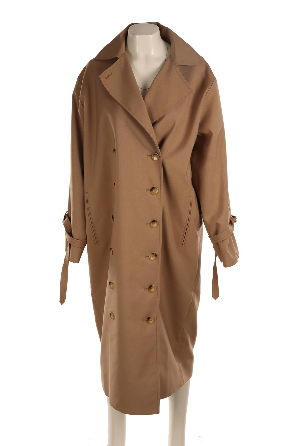 TOTEME BEIGE SIGNATURE COTTON TRENCH COAT DK 38 UK 12