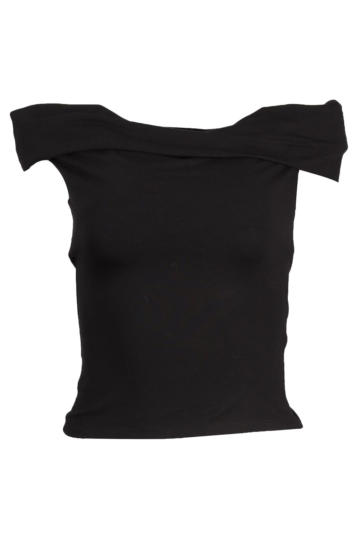 REFORMATION BLACK JERSEY TOP XSMALL