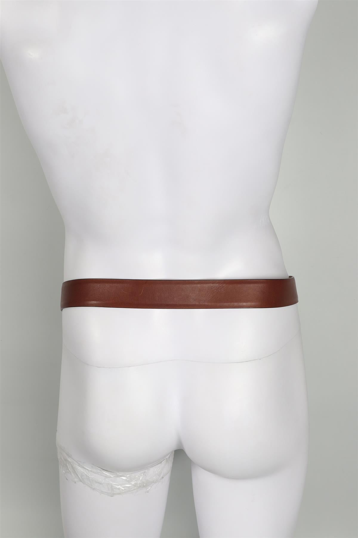 MAISON MARGIELA BROWN MEN'S LEATHER BELT