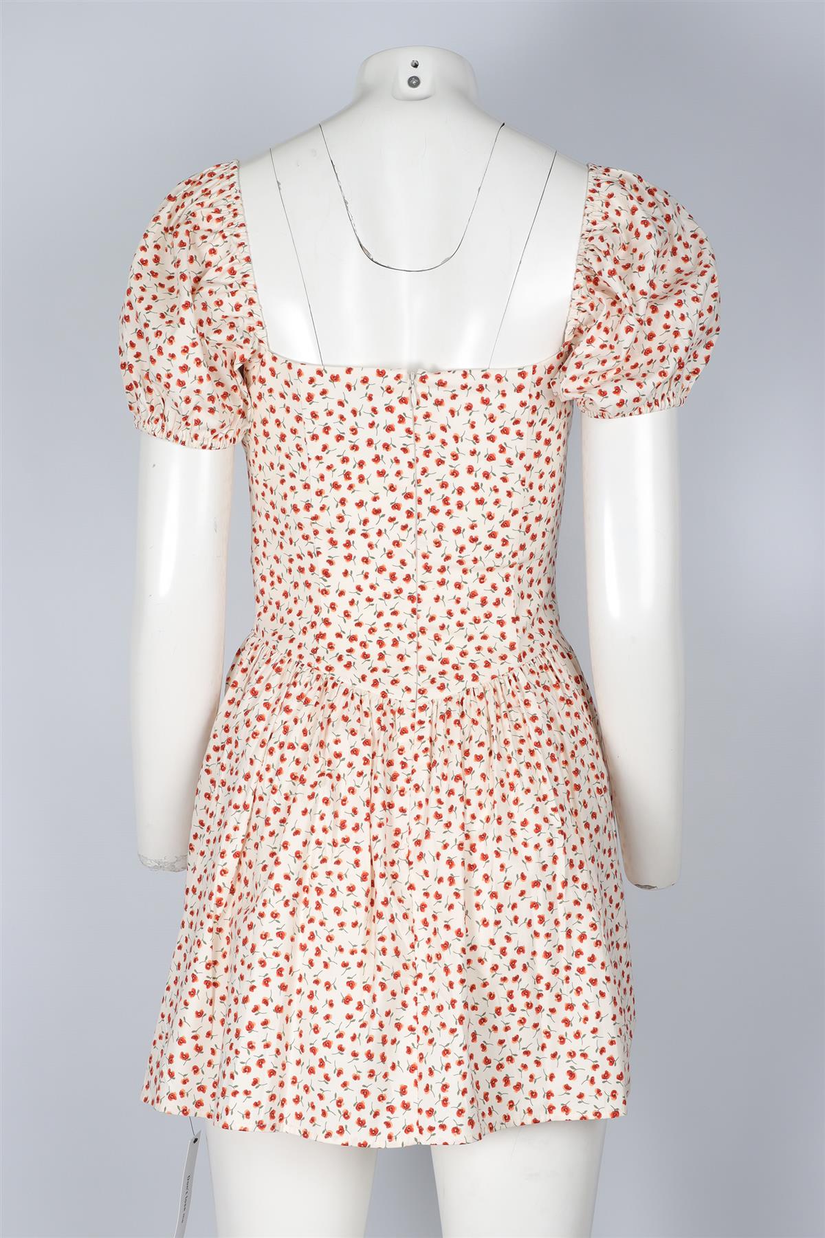 REFORMATION WHITE COTTON MINI DRESS US 2 UK 6