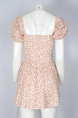 REFORMATION WHITE COTTON MINI DRESS US 2 UK 6