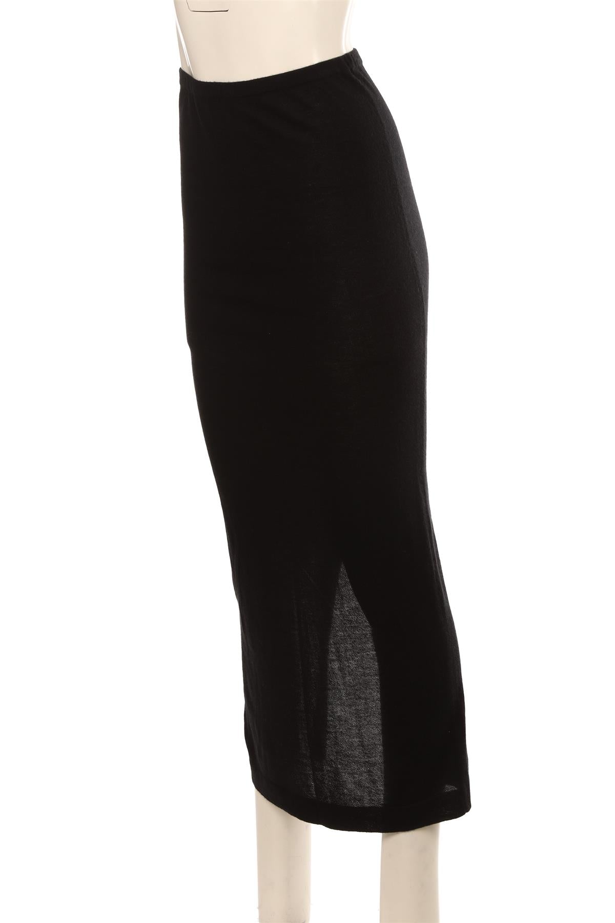 ETERNE BLACK CASHMERE MAXI SKIRT XS-SMALL