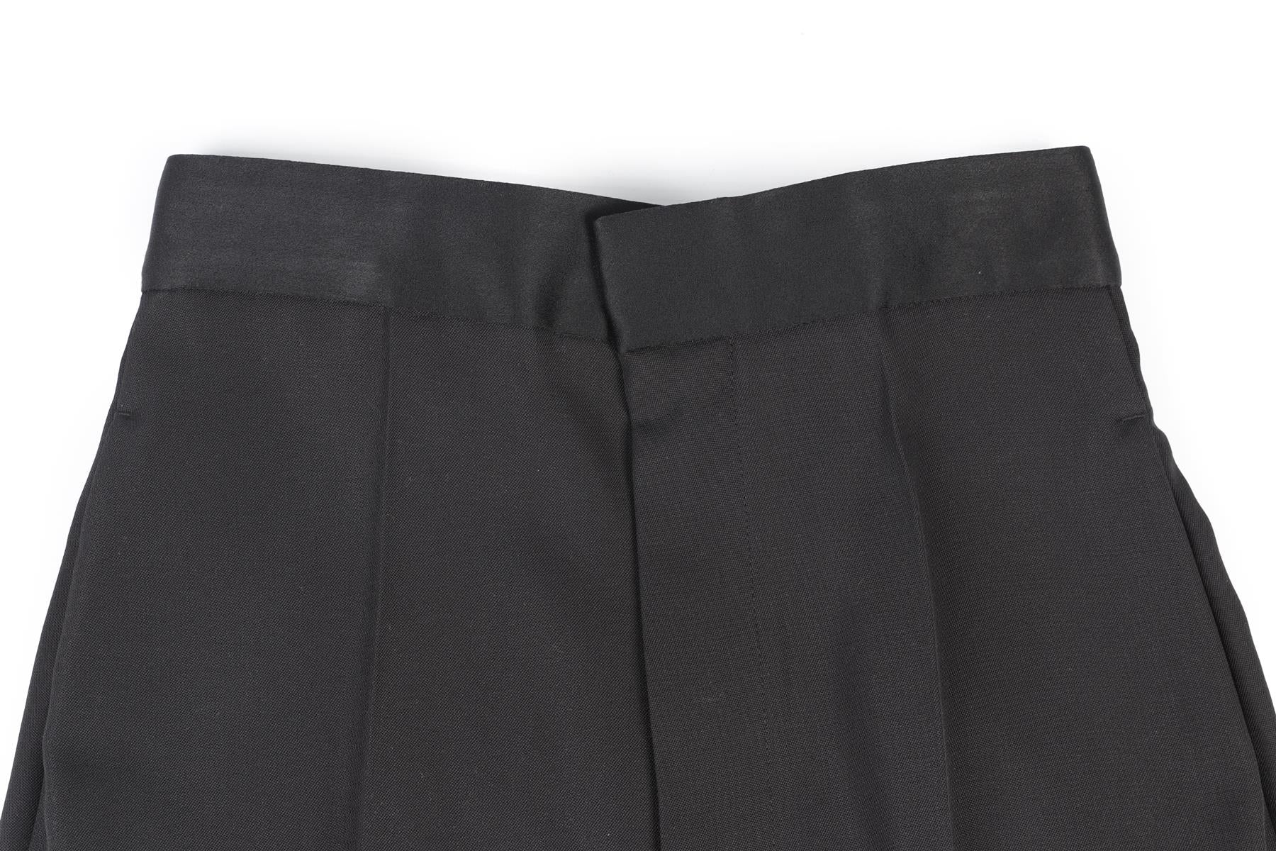 HAIDER ACKERMANN BLACK WOOL STRAIGHT LEG PANTS FR 36 UK 8