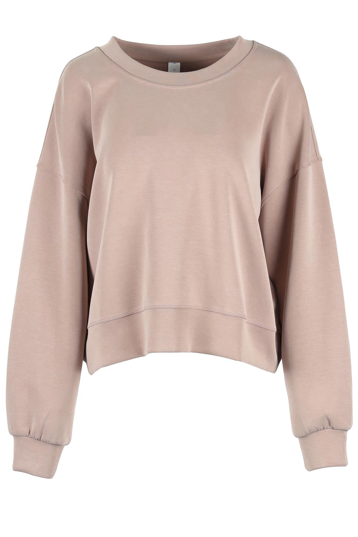 LULULIEMON BROWN JERSEY SWEATSHIRT US 10 UK 14