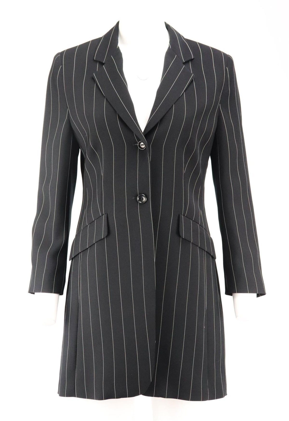 APRIORI VINTAGE PINSTRIPED WOVEN BLAZER UK 12
