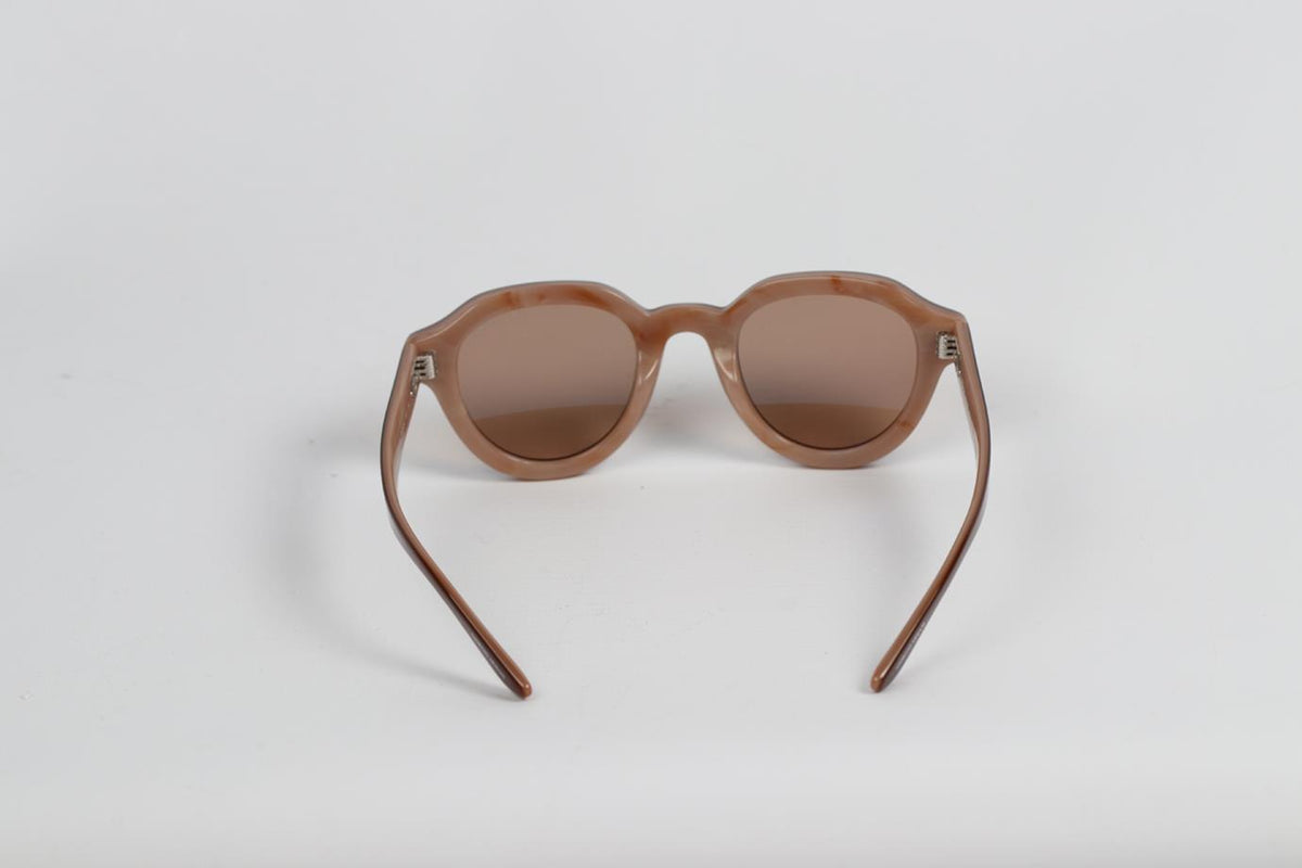GIORGIO ARMANI ROUND FRAME ACETATE SUNGLASSES