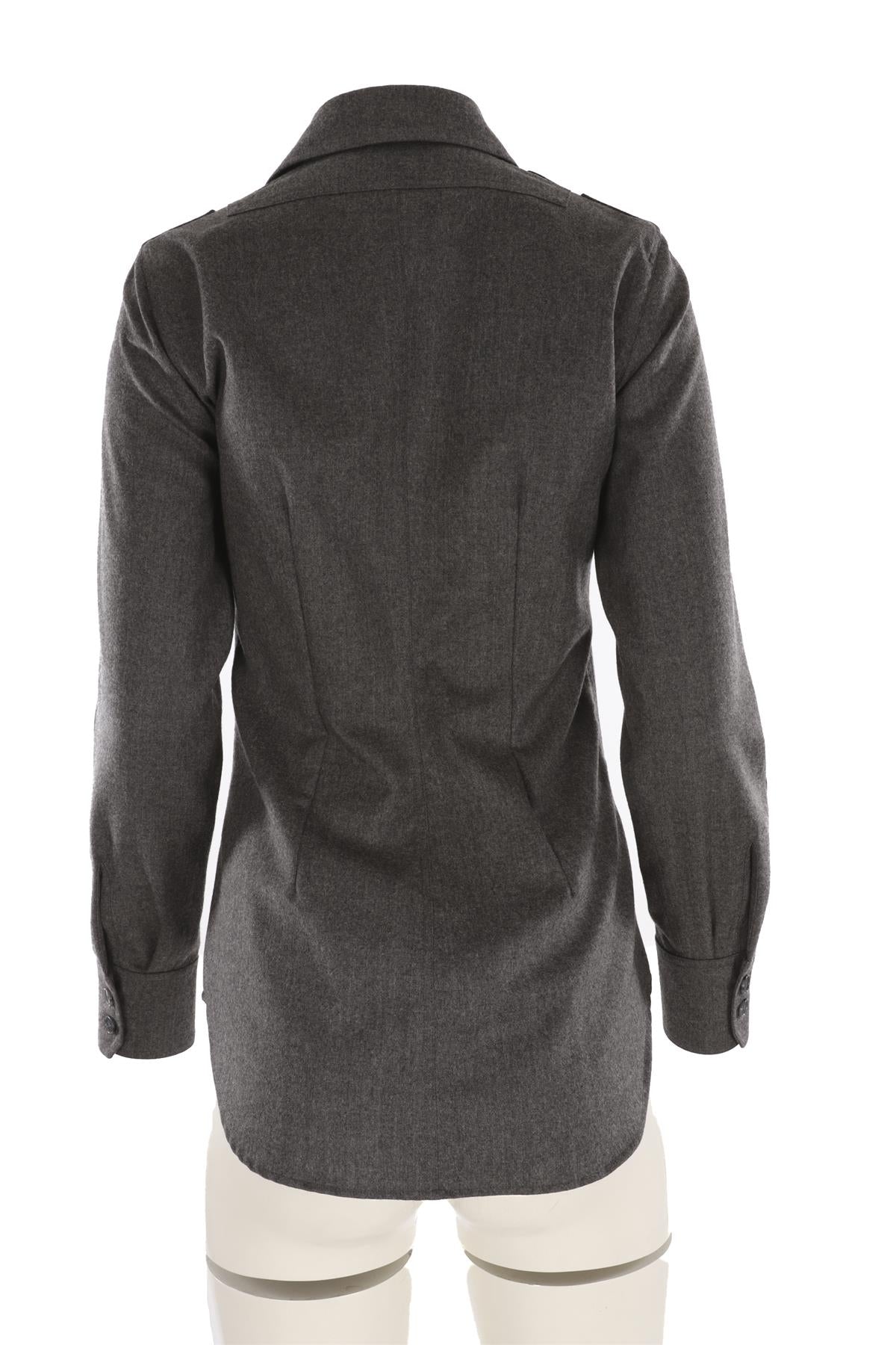 STELLA MCCARTNEY GREY WOOL SHIRT IT 40 UK 8
