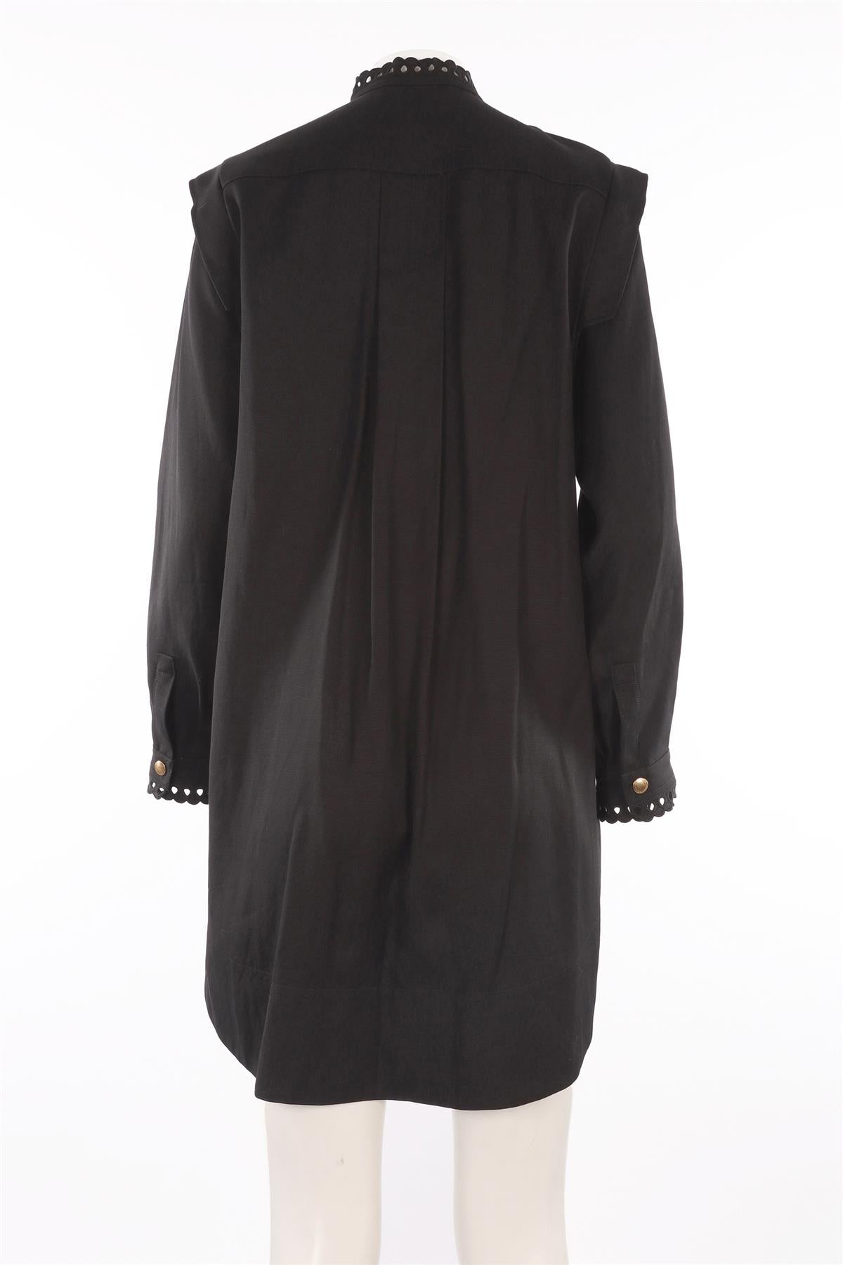 CHLOÉ BLACK LINEN MINI DRESS FR 38 UK 10
