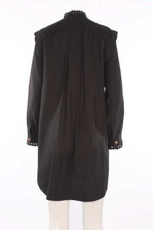 CHLOÉ BLACK LINEN MINI DRESS FR 38 UK 10