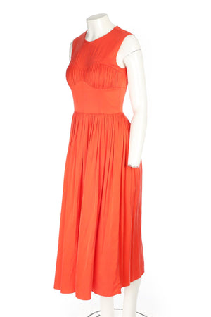 TOVE ORANGE SILK MAXI DRESS FR 36 UK 8