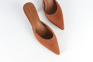 REFORMATION BROWN SUEDE MULES EU 37.5 UK 4.5 US 7.5