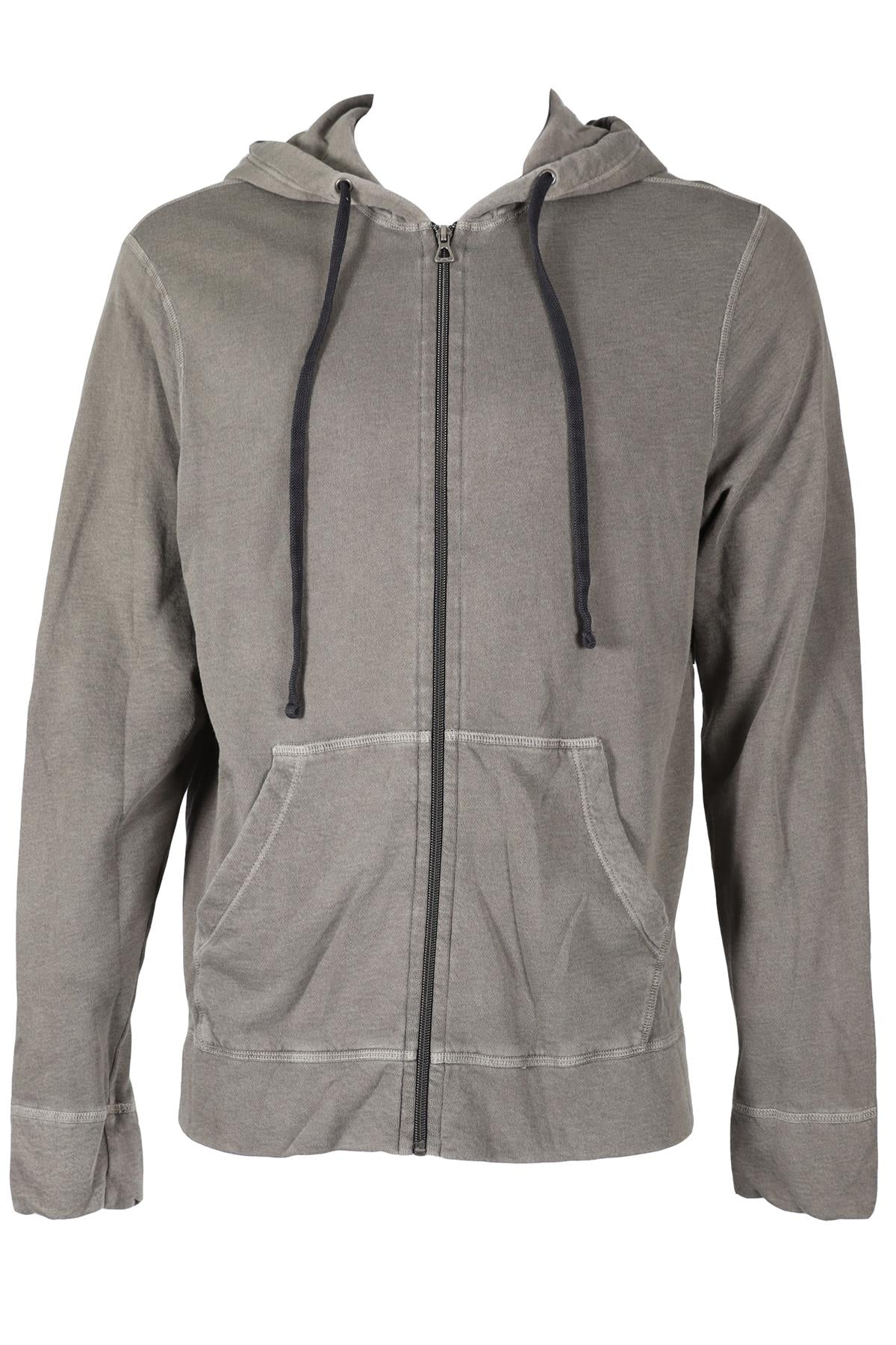 JAMES PERSE GREY MEN'S COTTON HOODIE SIZE 3 LARGE