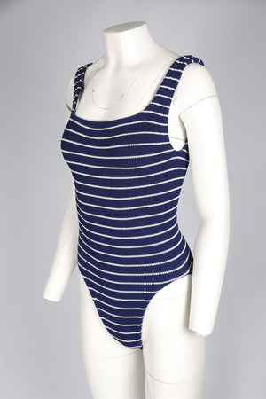 HUNZA G NAVY SWIMSUIT ONE SIZE