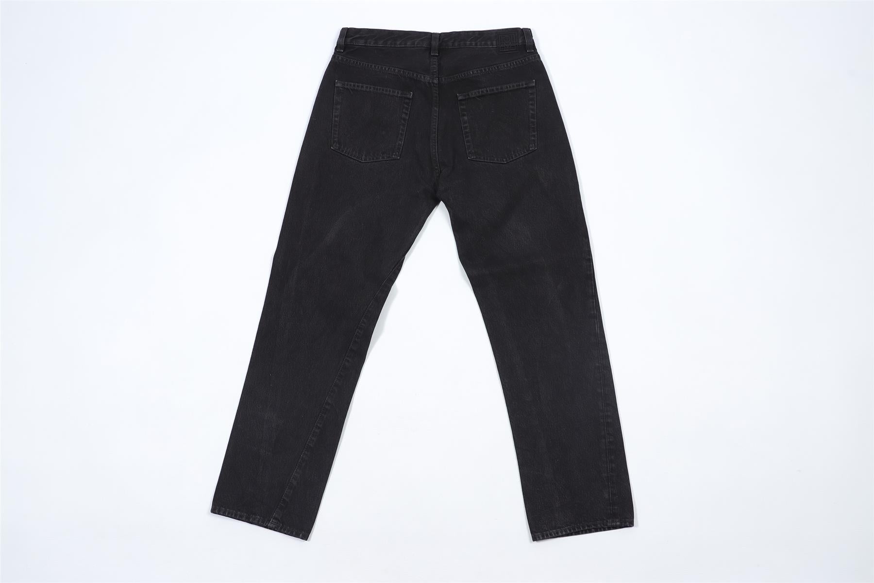 TOTEME BLACK HIGH RISE STRAIGHT LEG JEANS W28 UK 10