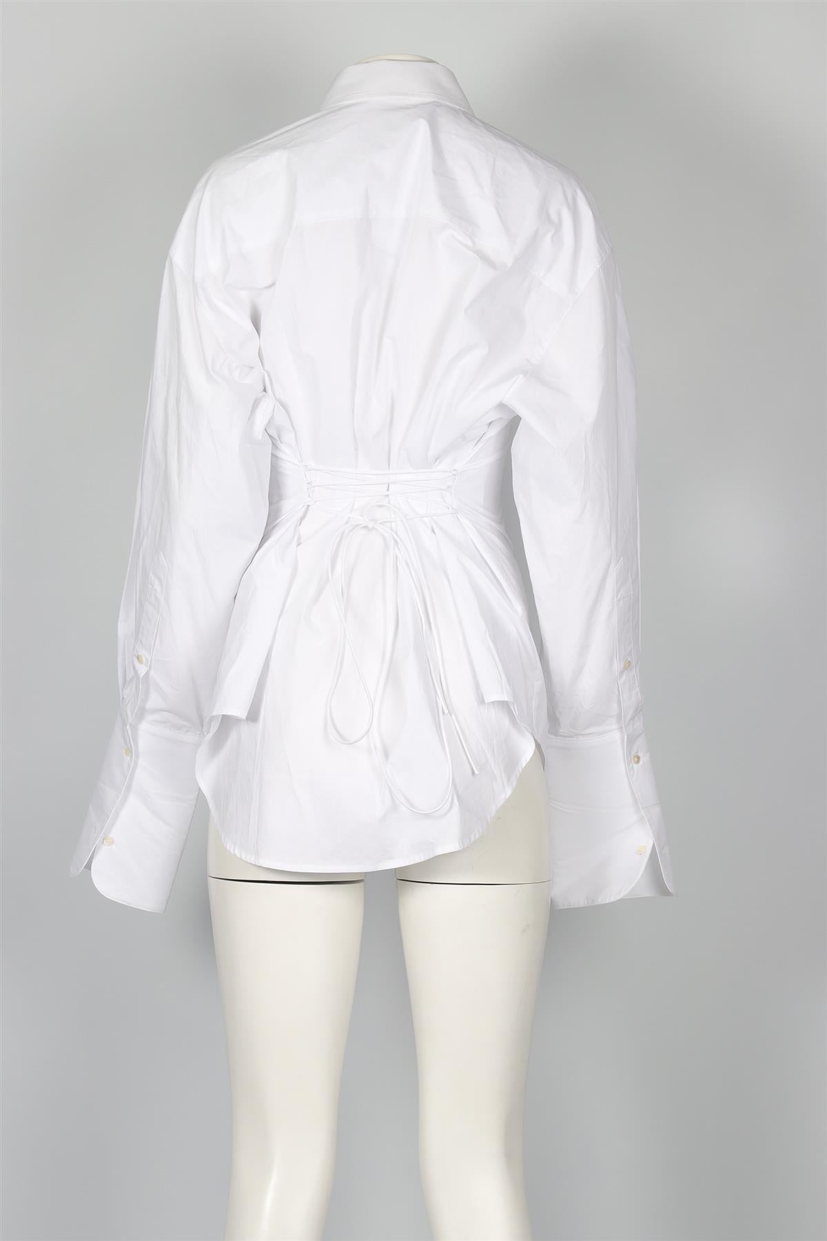 HELSA WHITE COTTON SHIRT SMALL