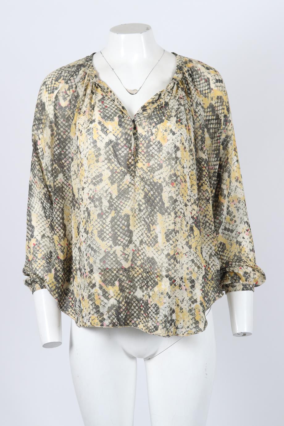 ISABEL MARANT PRINTED SILK TOP FR 36 UK 8