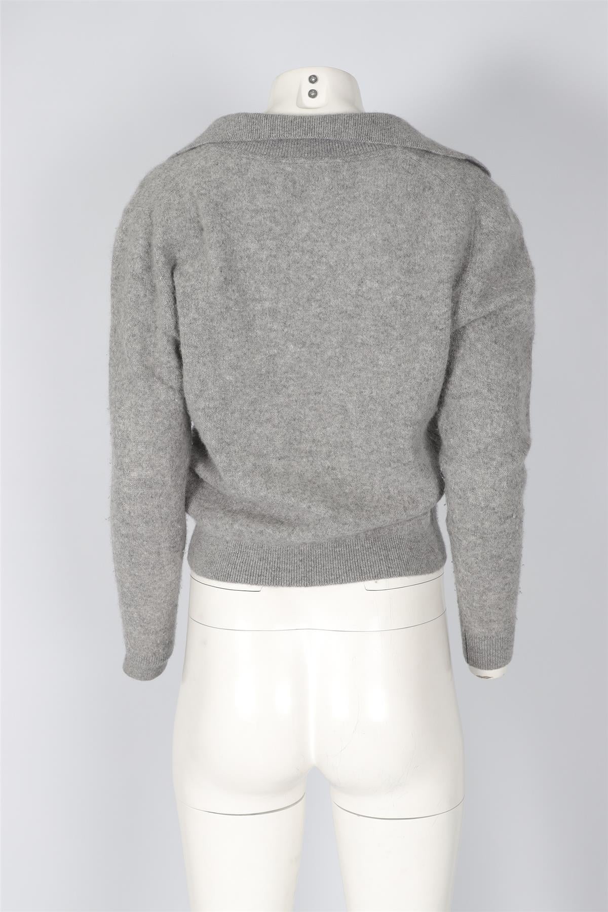 KHAITE GREY CASHMERE SWEATER SMALL